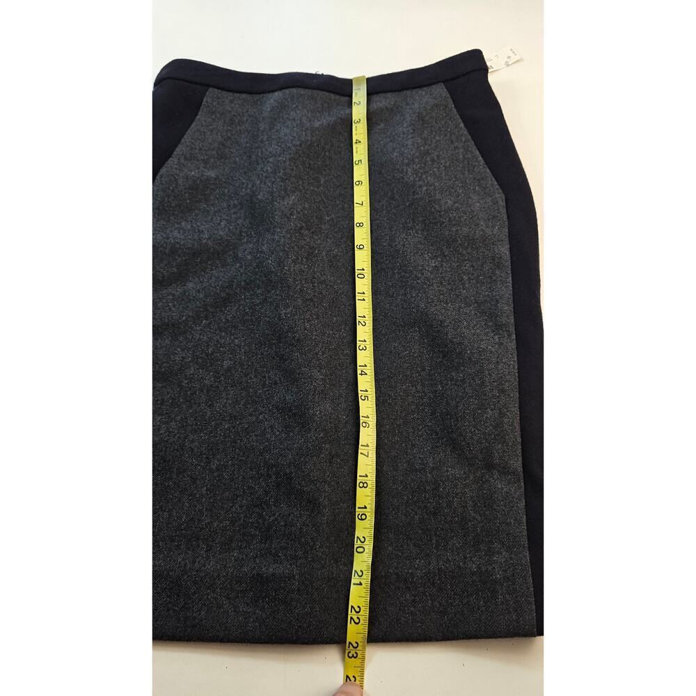 NWT J.crew 2 100% wool navy lined pocket pencil skirt midi business proffesional - Picture 8 of 9